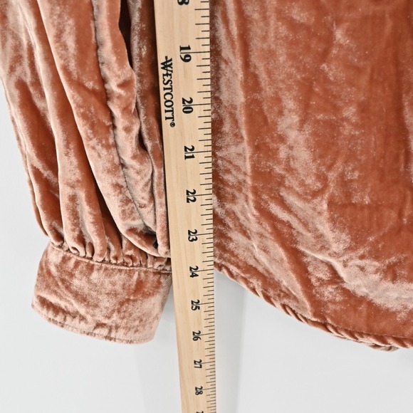 Anthropologie Pilcro Velvet Femme Top Womens Size XS Button Front Pocket Blouse - Picture 4 of 13